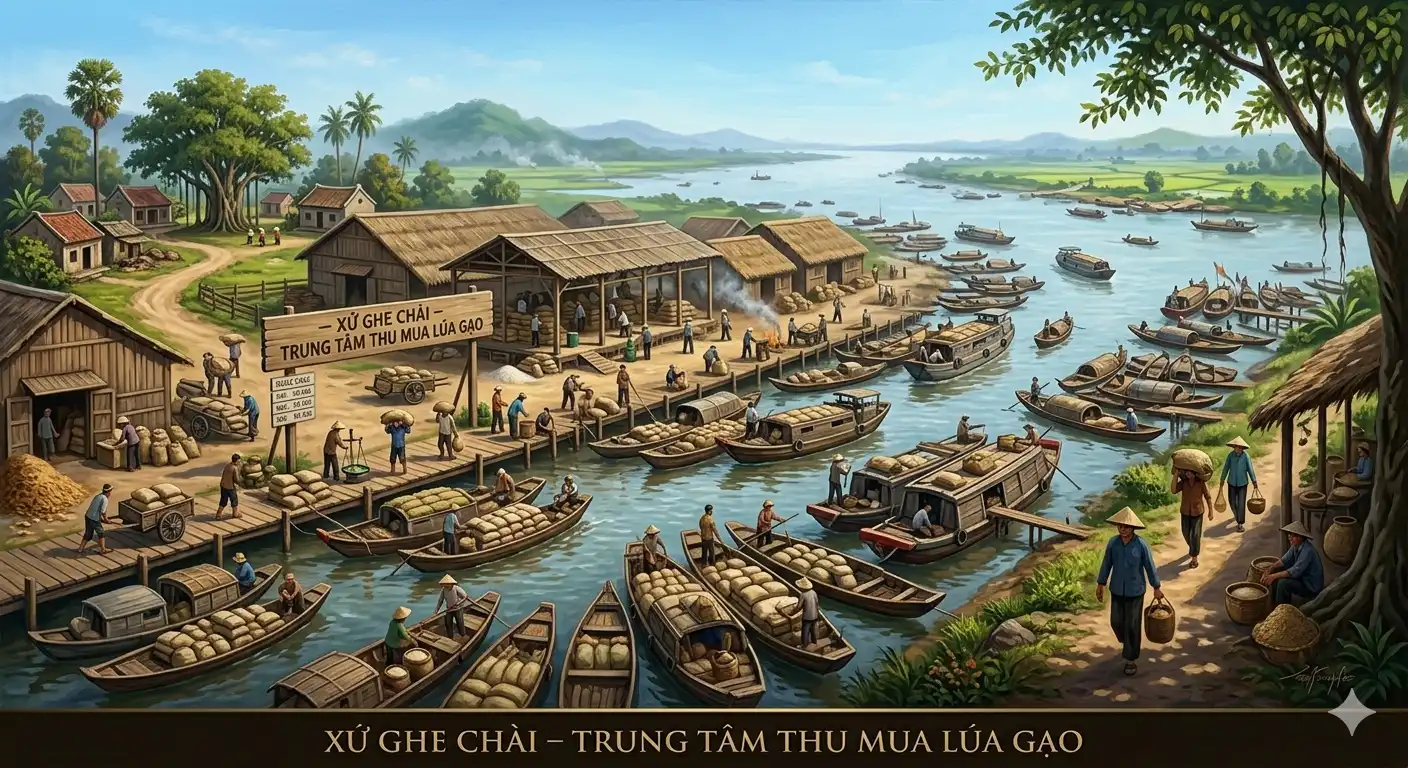 Nhu Gia xưa - Xứ Ghe Chài – Trung Tâm Thu Mua Lúa Gạo